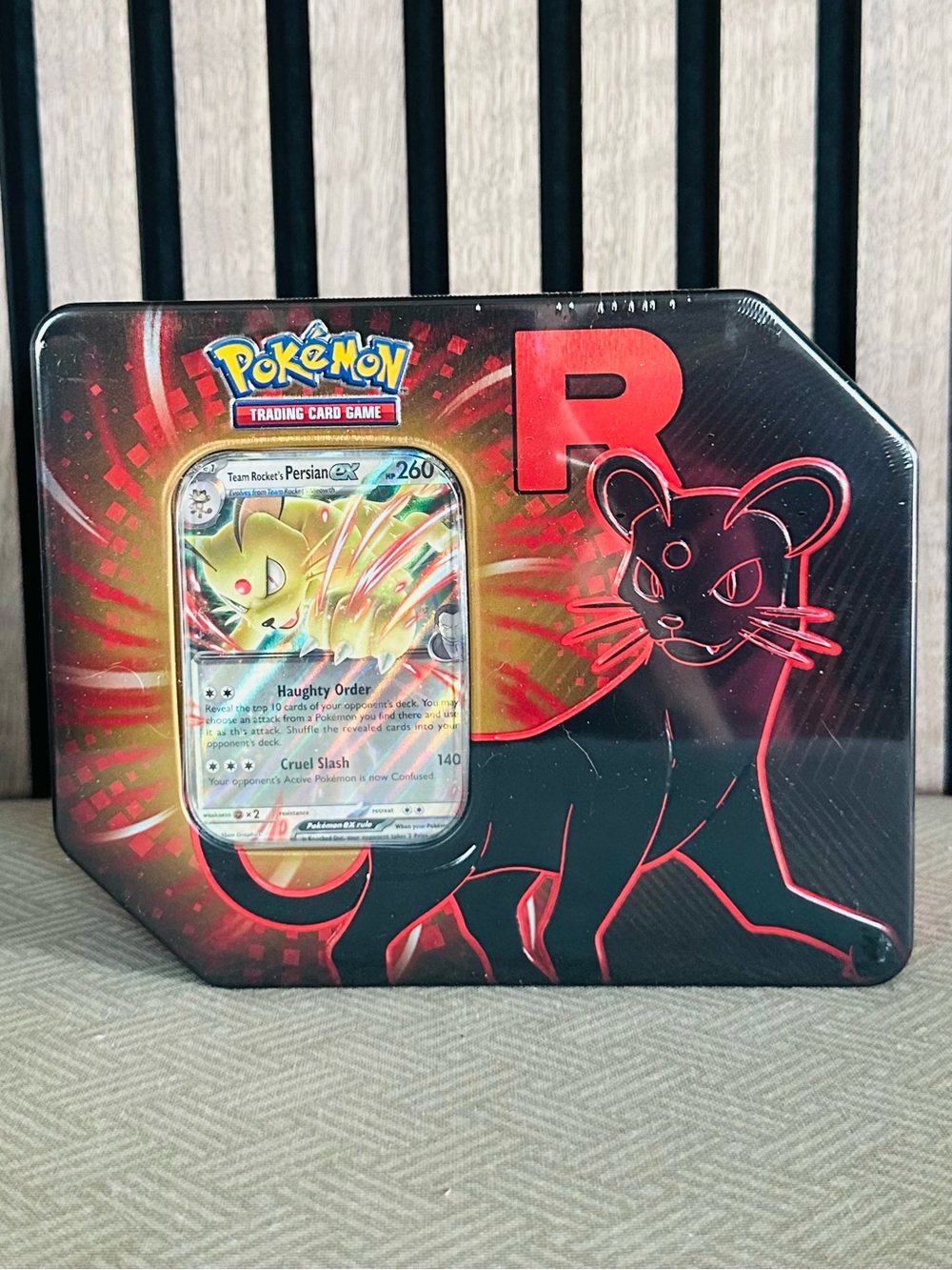 New! Pokémon TCG Team Rocket Tin [Team Rocket's Persian ex]